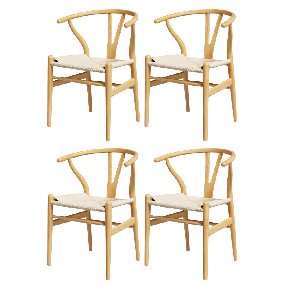 Elegant Wishbone Backrest Dining Chair Set