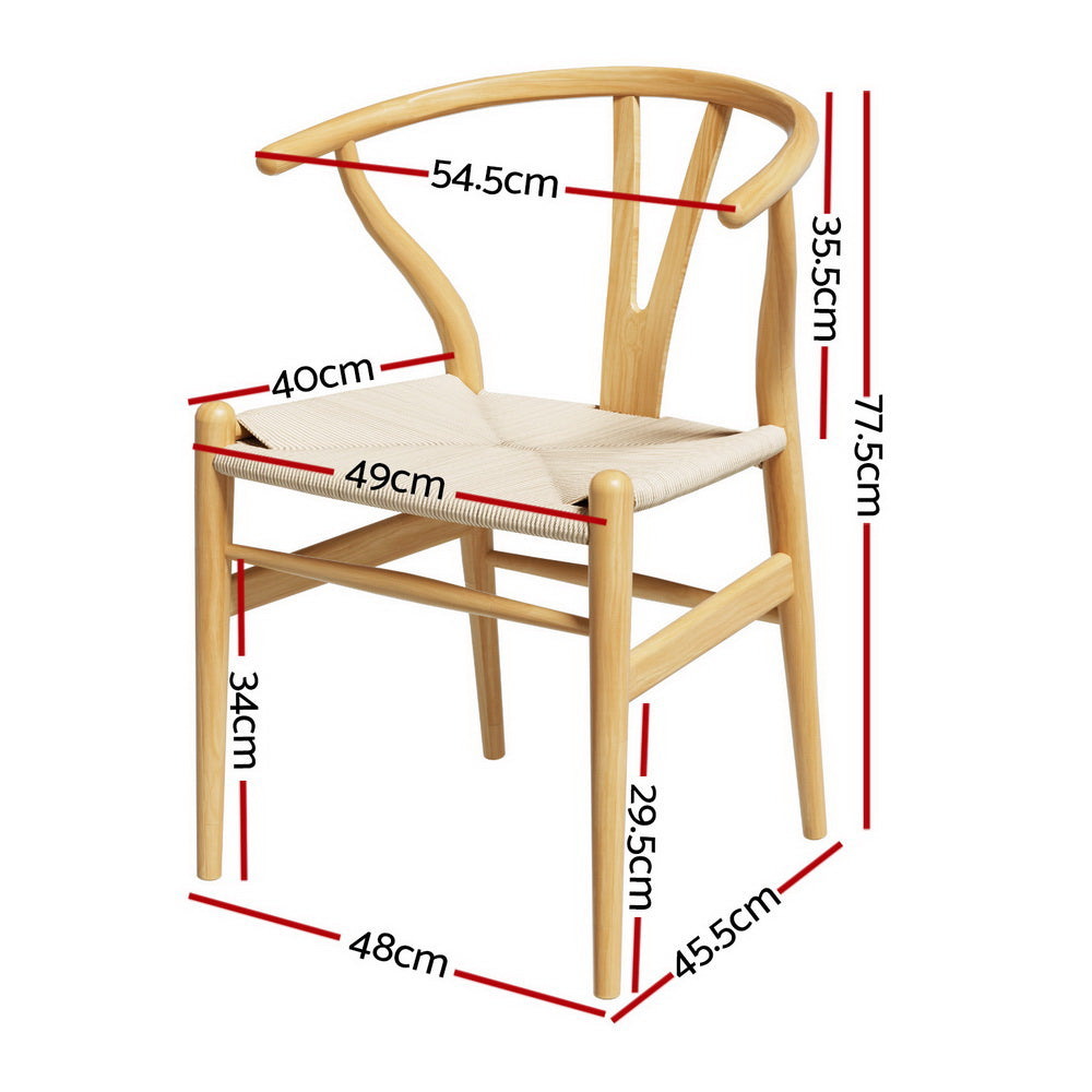 Elegant Wishbone Backrest Dining Chair Set
