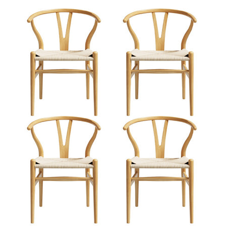 Elegant Wishbone Backrest Dining Chair Set
