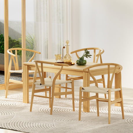 Elegant Wishbone Backrest Dining Chair Set