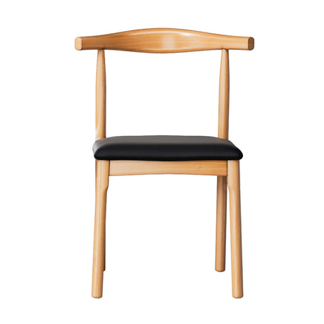Elegant Dining Chairs in Rubber Wood & Leather