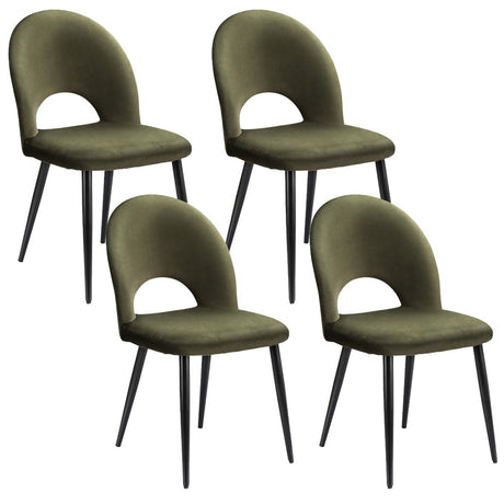 Velvet Hollow Green Dining Chairs Set of 4