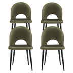 Velvet Hollow Green Dining Chairs Set of 4