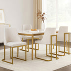 Elegant Beige Linen Dining Chairs Set of 4