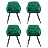 Velvet Diamond Tufted Dining Chair Set of 4