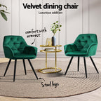 Velvet Diamond Tufted Dining Chair Set of 4