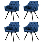 Velvet Diamond Tufted Dining Chair Set of 4