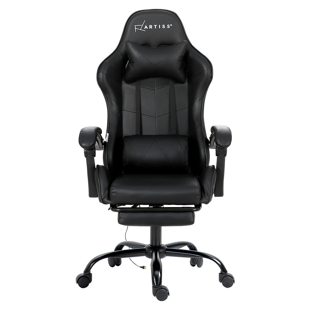 Artiss Black Massage Gaming Office Chair