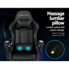 Artiss Black Massage Gaming Office Chair