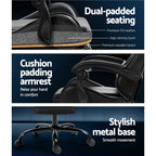 Artiss Black Massage Gaming Office Chair