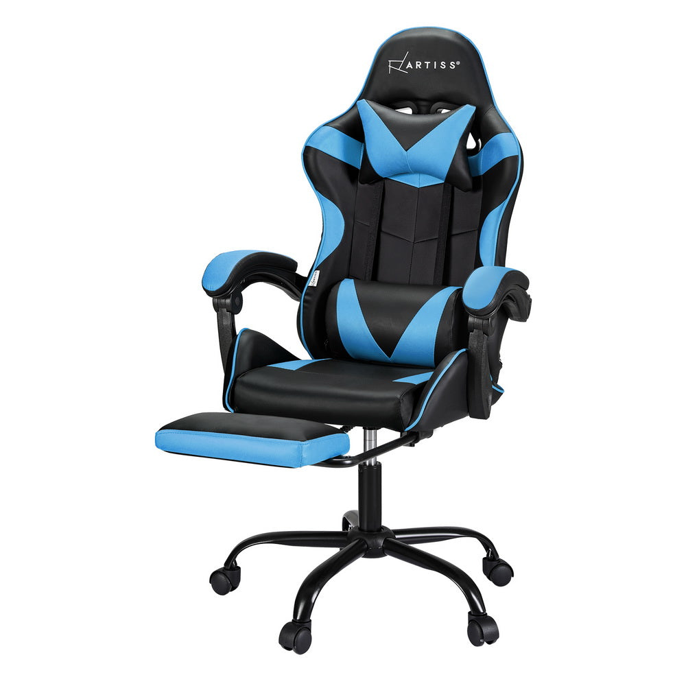 Artiss Cyan Massage Gaming Office Chair