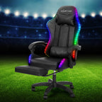 Artiss 6 Point Massage Gaming Chair with LED Footrest