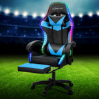 Artiss 6 Point Massage Gaming Chair with LED Footrest