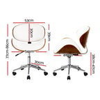 Artiss Elegant White Leather Office Chair