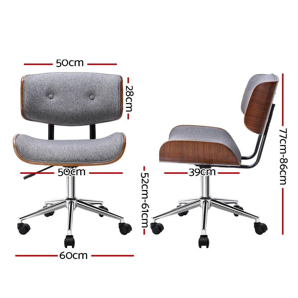 Artiss Grey Wooden Office Chair
