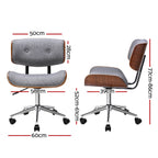 Artiss Grey Wooden Office Chair