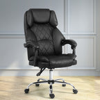 Artiss Black Leather Reclining Executive Chair