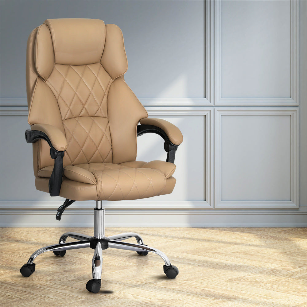 Artiss Executive Leather Recliner Office Chair