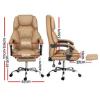 Artiss Espresso Leather Executive Office Chair