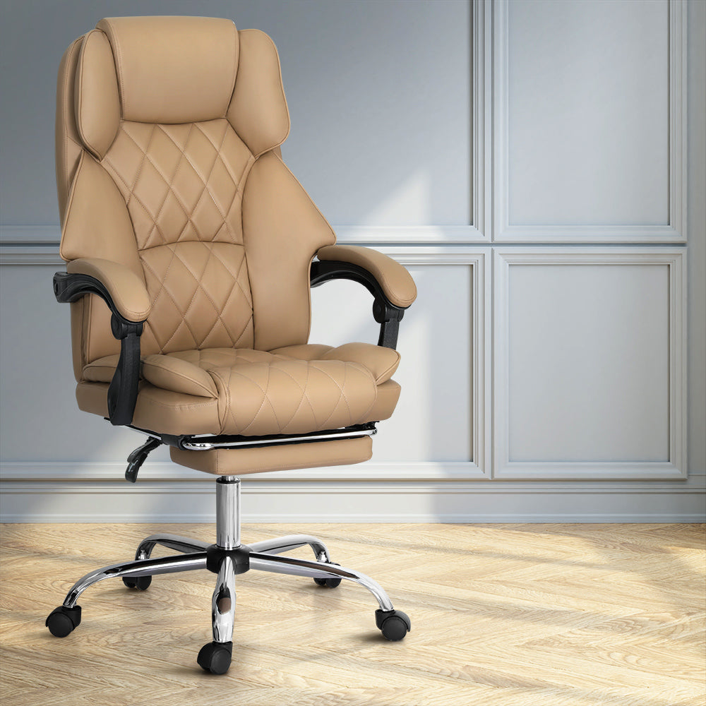 Artiss Espresso Leather Executive Office Chair