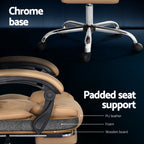 Artiss Espresso Leather Executive Office Chair