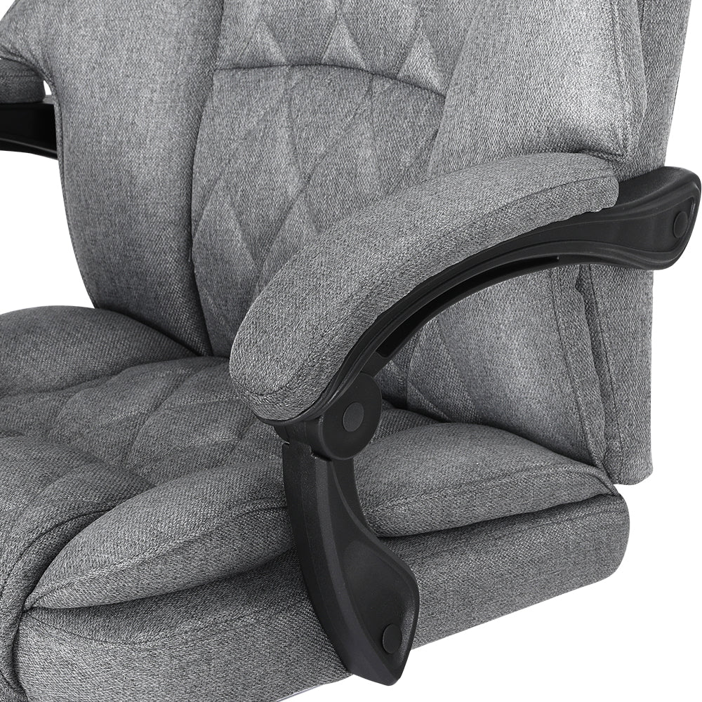 Artiss Grey Executive Office Chair with Footrest