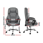 Artiss Executive Grey Reclining Office Chair