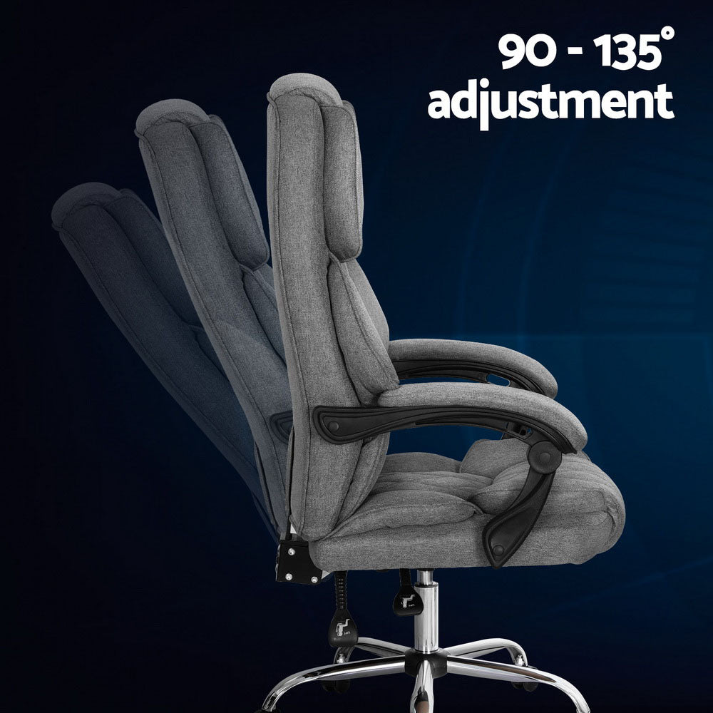Artiss Executive Grey Reclining Office Chair