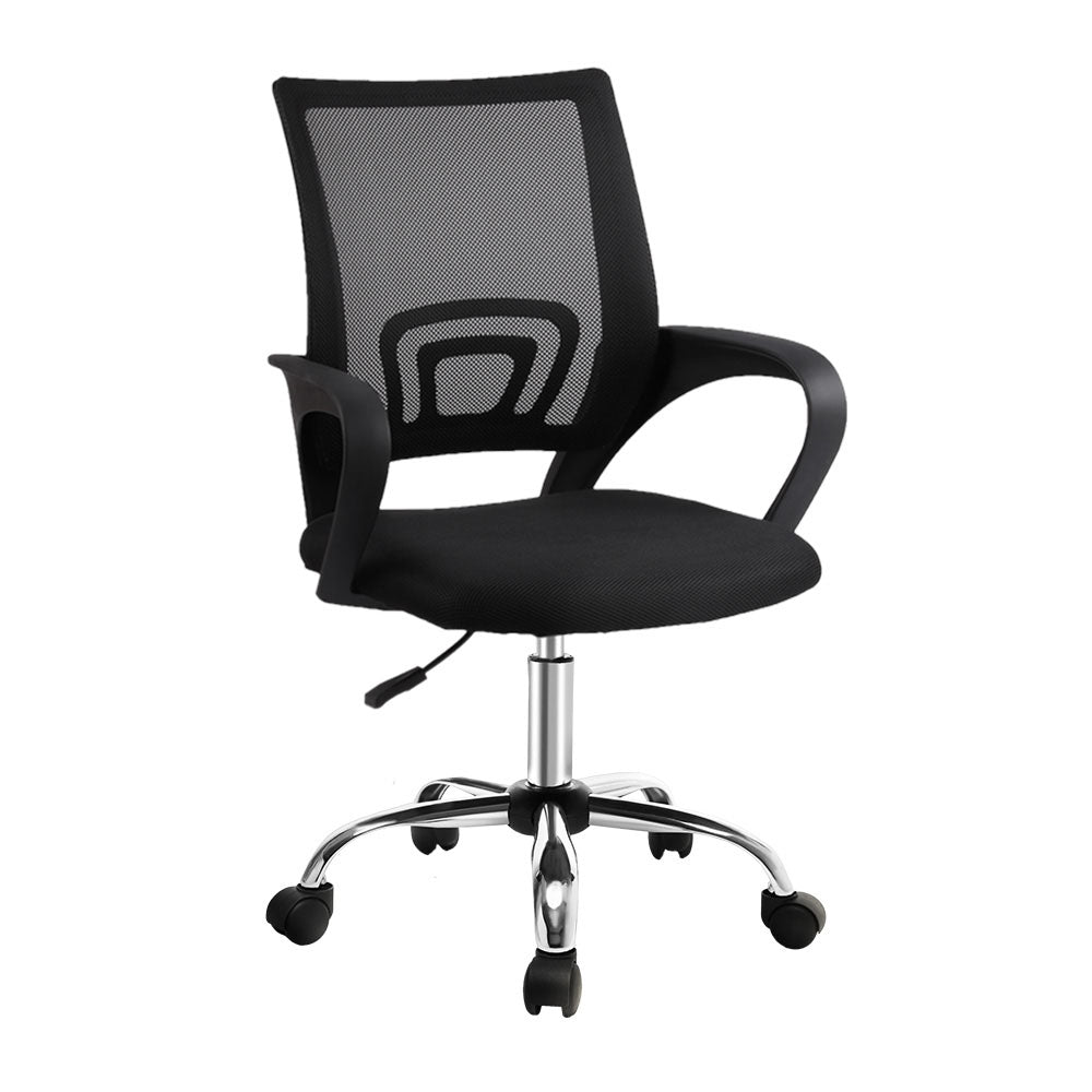 Artiss Mid Back Mesh Office Chair - Black