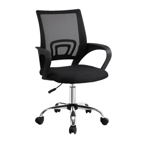 Artiss Mid Back Mesh Office Chair - Black
