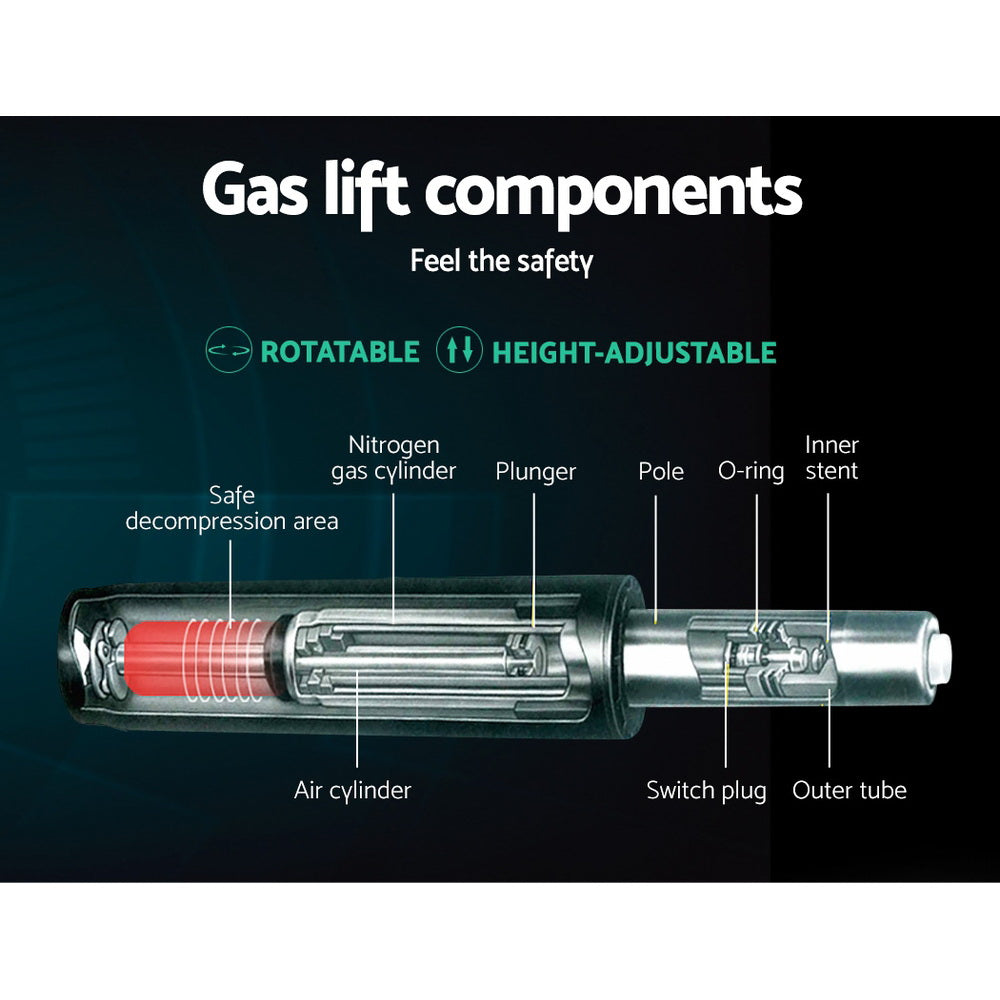 Artiss Mid Back Mesh Office Chair - Black