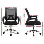 Artiss Mid Back Mesh Office Chair - Black