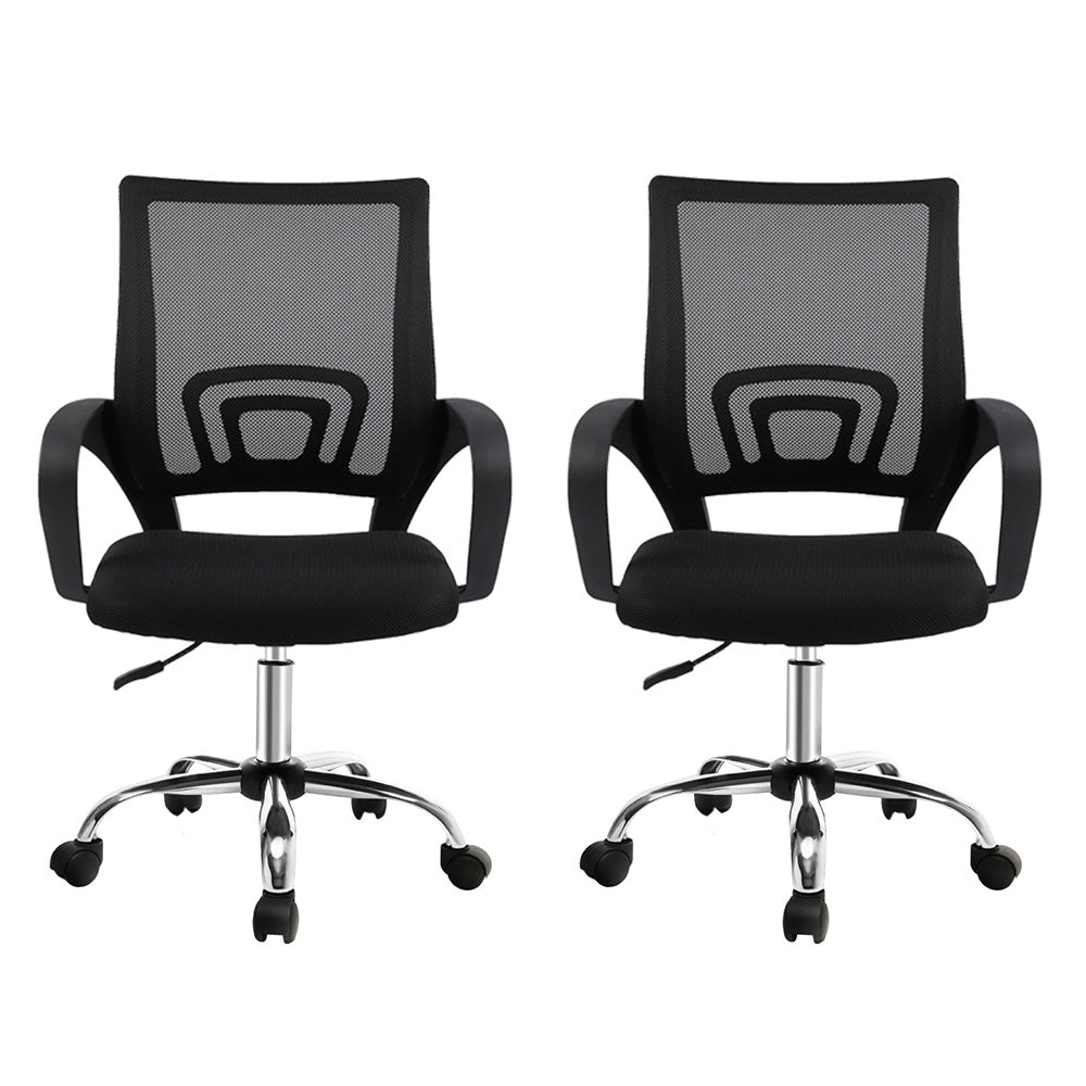 Artiss Mid Back Mesh Office Chair - Black
