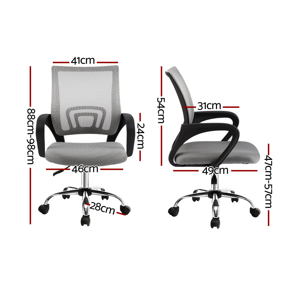 Artiss Mid Back Mesh Office Chair - Grey