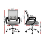 Artiss Mid Back Mesh Office Chair - Grey