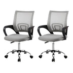 Artiss Grey Mid Back Mesh Office Chair