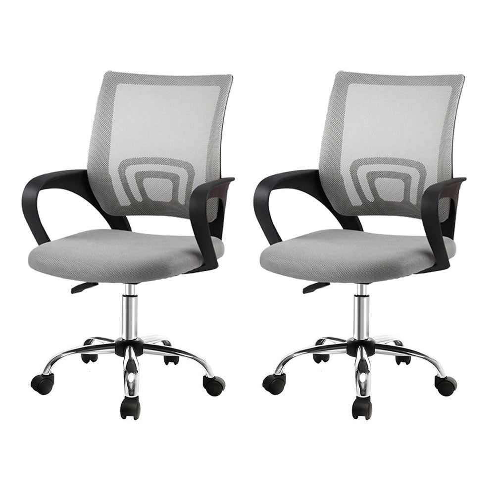 Artiss Grey Mid Back Mesh Office Chair
