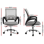 Artiss Grey Mid Back Mesh Office Chair