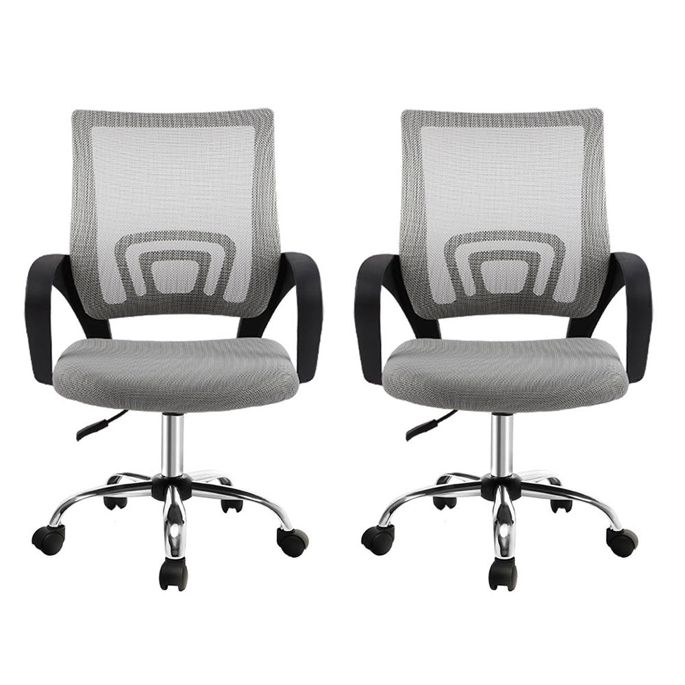 Artiss Grey Mid Back Mesh Office Chair