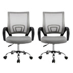 Artiss Grey Mid Back Mesh Office Chair