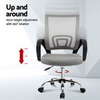 Artiss Grey Mid Back Mesh Office Chair