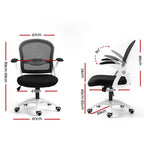 Artiss Black Mid Back Mesh Office Chair