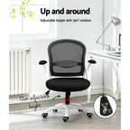 Artiss Black Mid Back Mesh Office Chair