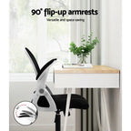 Artiss Black Mid Back Mesh Office Chair