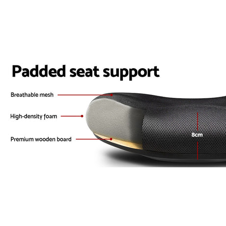 Artiss Black Mid Back Mesh Office Chair