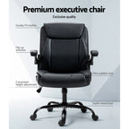 Artiss Black Mid Back Executive Office Chair