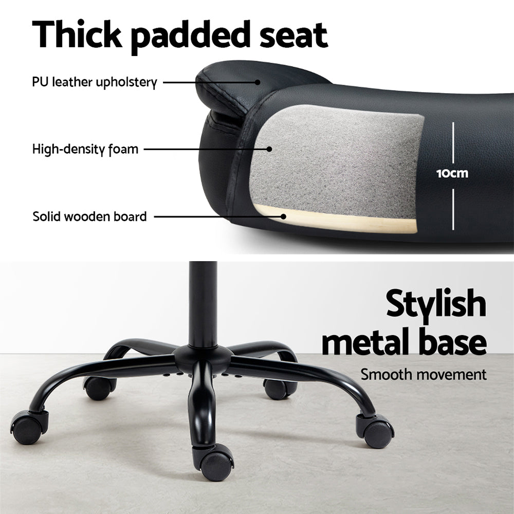 Artiss Black Mid Back Executive Office Chair