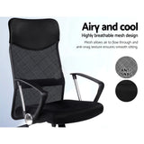 Artiss High Back Mesh Office Chair - Black