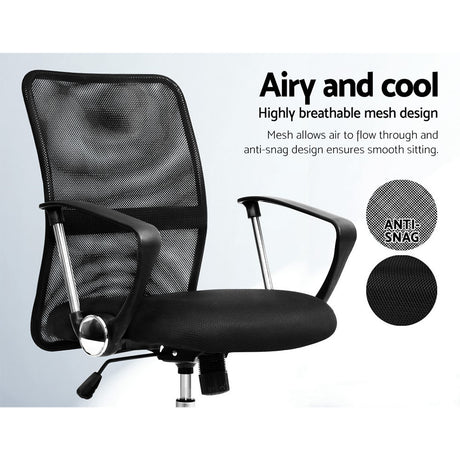 Artiss Mid Back Mesh Office Chair