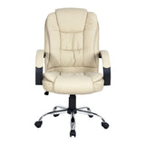 Artiss Beige Leather Executive Office Chair